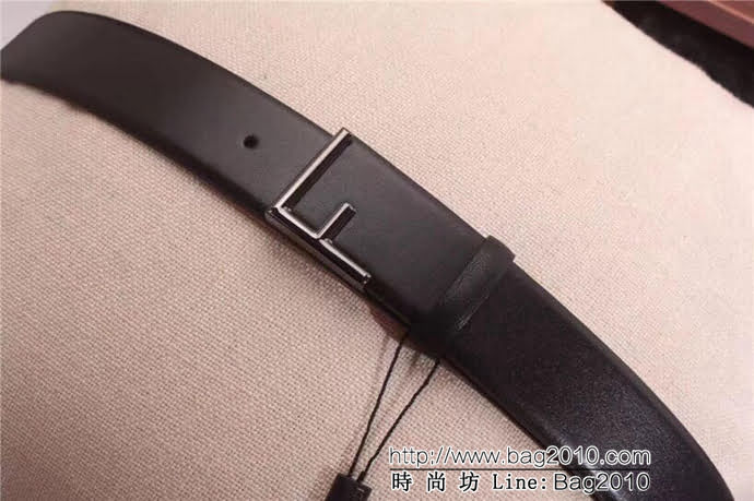 FENDI芬迪 打孔針新款 原單進口雙面頭層牛皮 原單釕鈀電鍍F扣 男士皮帶  xfp1218